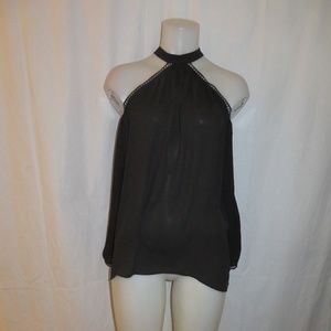 DORA LANDA BLACK OPEN-SHOULDER TOP XS
